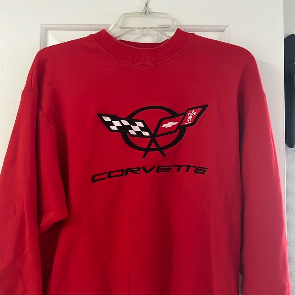 Vibrant Red Crewneck Sweater with Iconic Logo